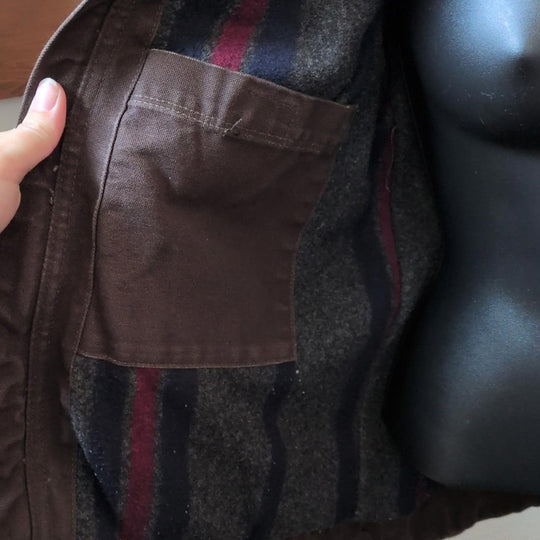 Carhartt Men's Detroit Duck Jacket Dark Brown - Small