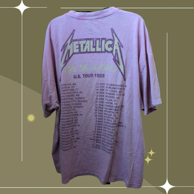 Daydreamer Metallica Ride The Lightning Shirt In Lilac Bloom - One Size