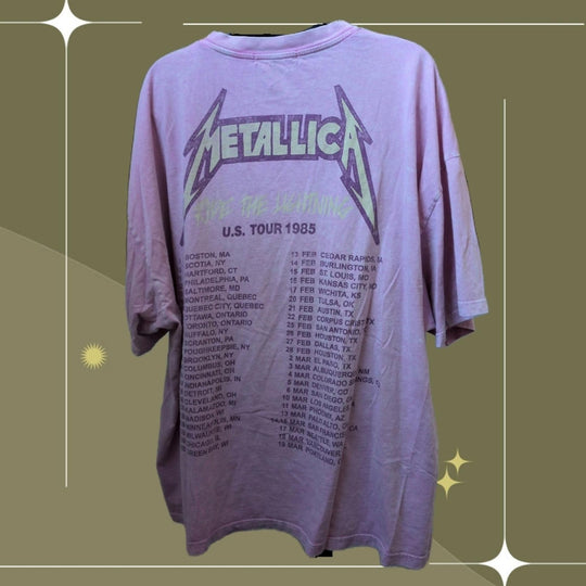 Daydreamer Metallica Ride The Lightning Shirt In Lilac Bloom - One Size
