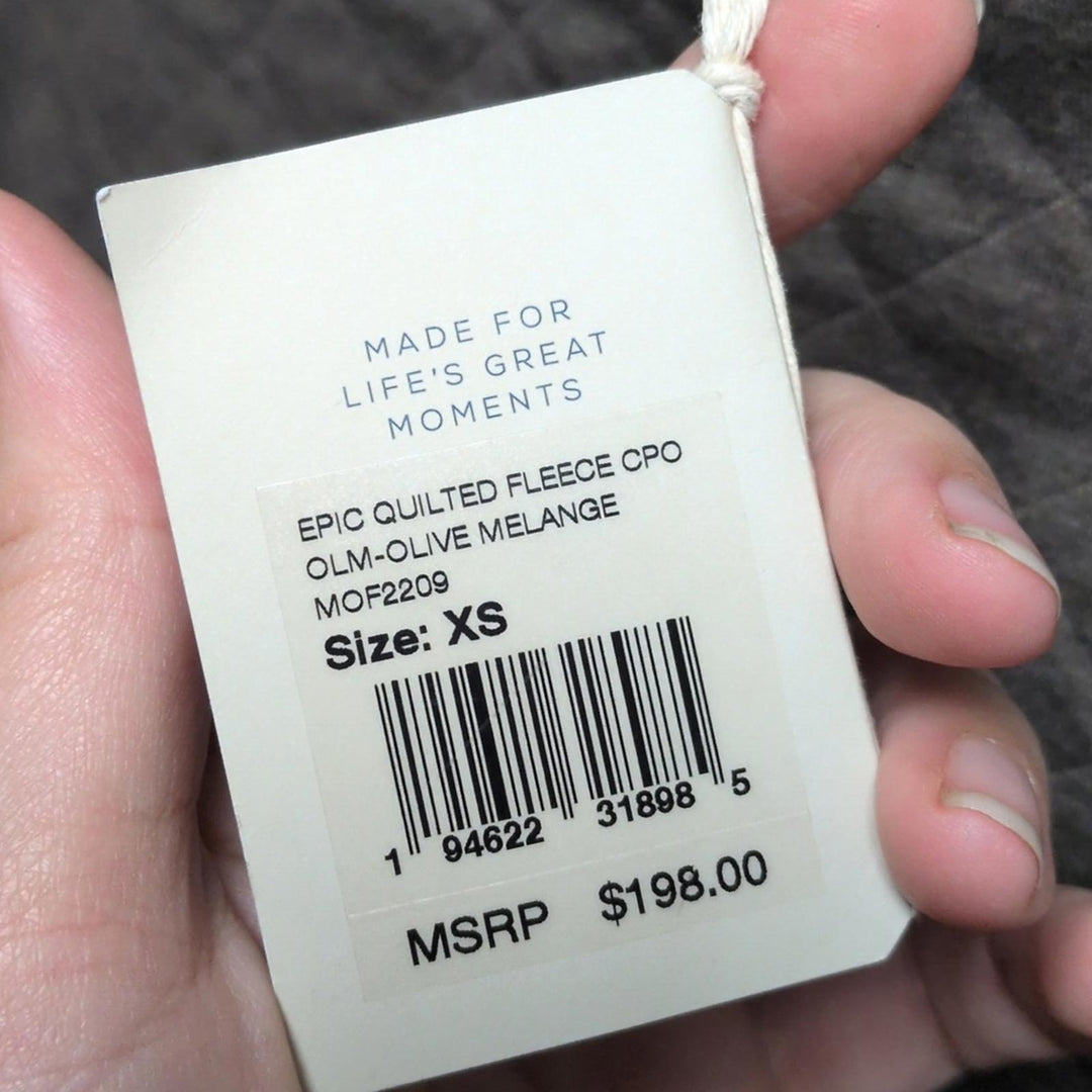 Faherty Epic Quilted CPO in Olive Melange - XS/S