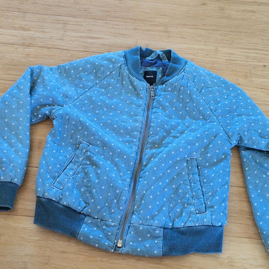 Gap Kids Quilted Dot Denim Jacket - Small