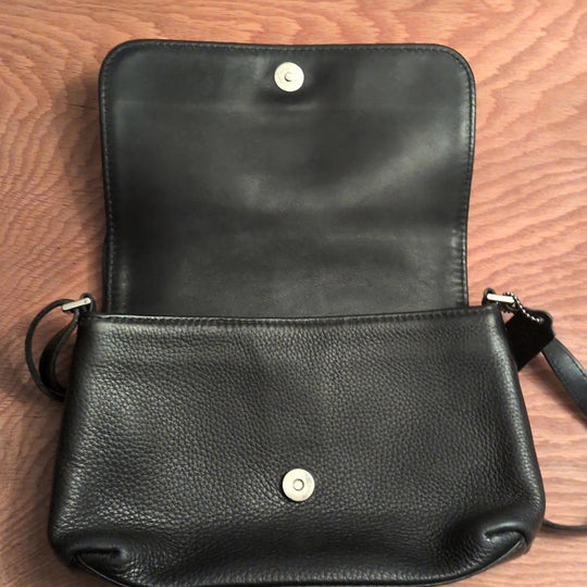 Vintage Coach Hudson Flap Pebble Leather Bag