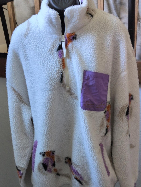 Taylor Swift Speak Now Koi Fish Quarter Zip Sherpa Sweater - 2XL