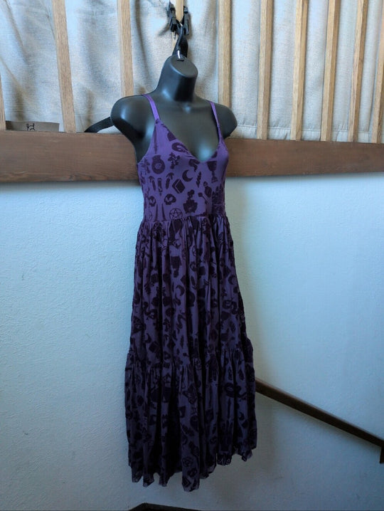 Witch's Altar Purple Sheer Midaxi Dress by  BlackMilk Clothing - xxs