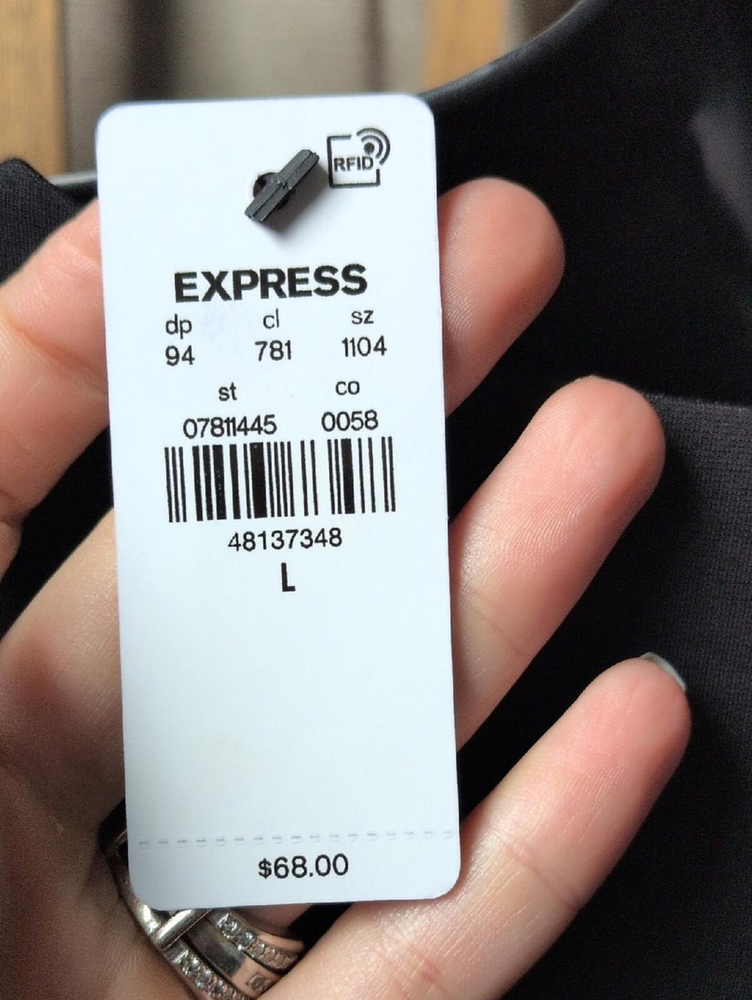 Express High Crew Neck Compression Dress - L