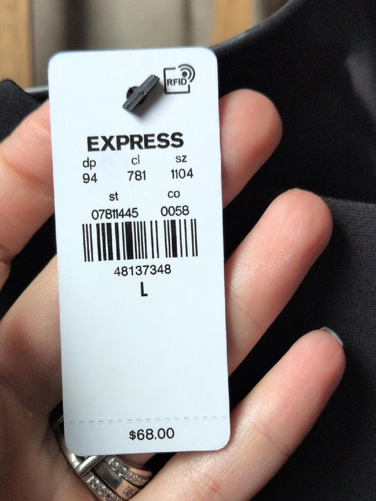 Express High Crew Neck Compression Dress - L