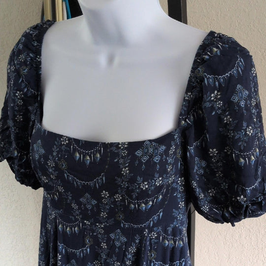 Hill House Home Matilda Dress In Blue Charm Scallop