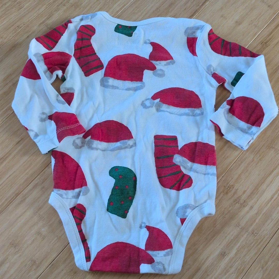 Carter's Santa Hat And Stocking Baby Onesie - 12-18 mo
