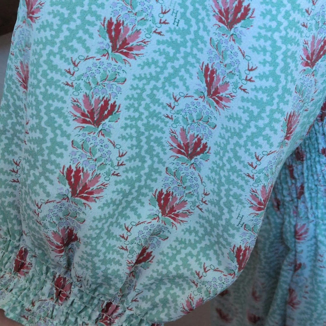 Hill House Home Louisa Nap Dress In Trailing Vine Multi Poly Crepe - 2XL