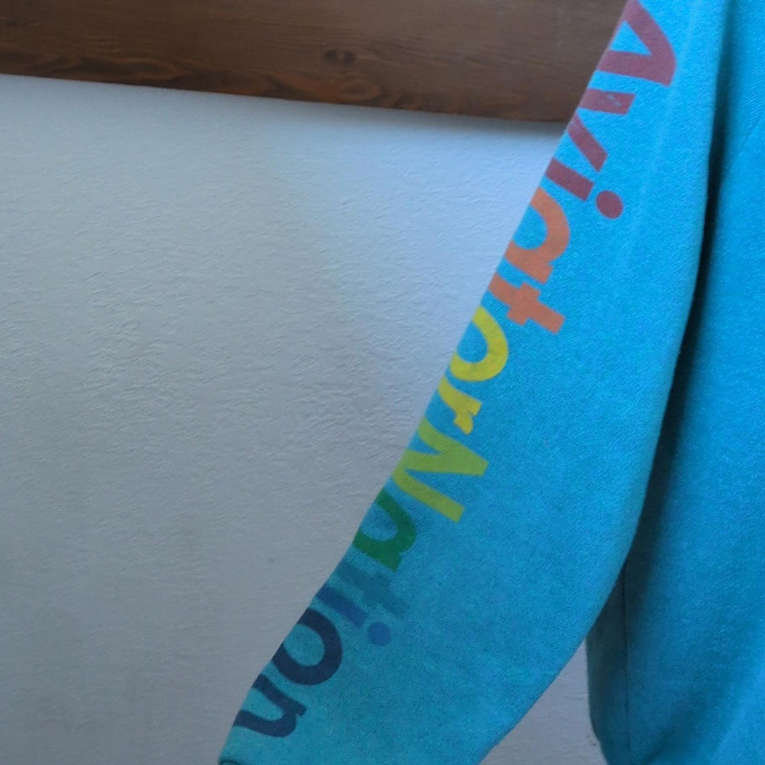Aviator Nation Teal Venice California Crew Neck