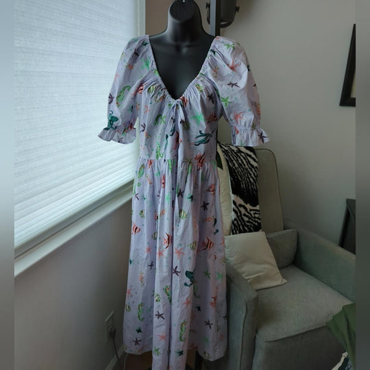 Hill House Ophelia midi sea creatures dress