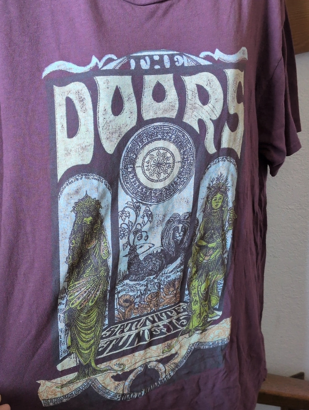 Rare Daydreamer X free People The Doors Long Mauve Tee Dress Size M