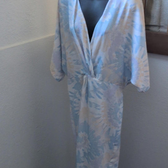 Lezat Tye Dye Midi Dolman Dress - Large