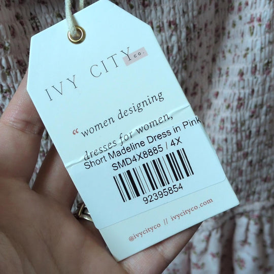 Ivy City Co Short Madelyn Dress In Pink - 4XL