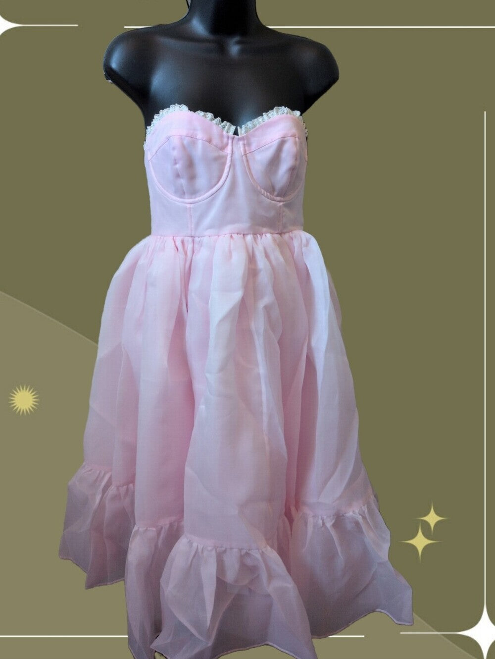 Selkie French Corset Dress in  Ballerina (pink) - Small