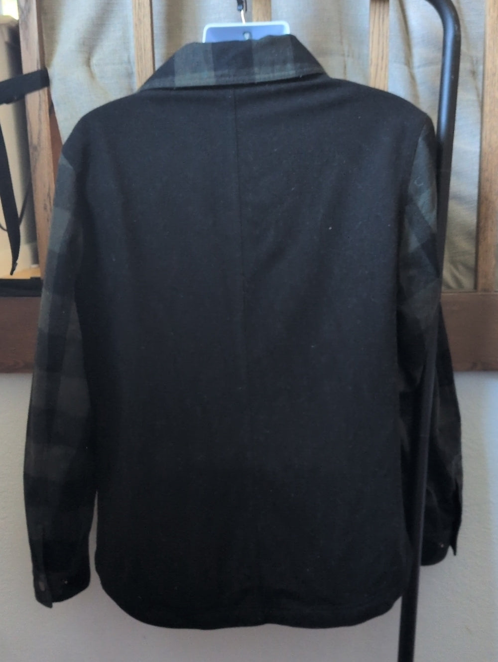 Pendleton Wool Zipper Buffalo Plaid Olive And Black Jacket  - L