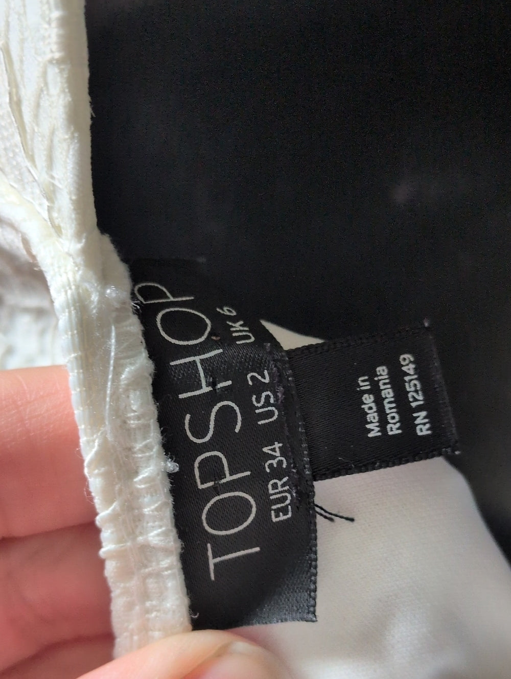 Topshop White Cutout Floral Mini Dress Size 2