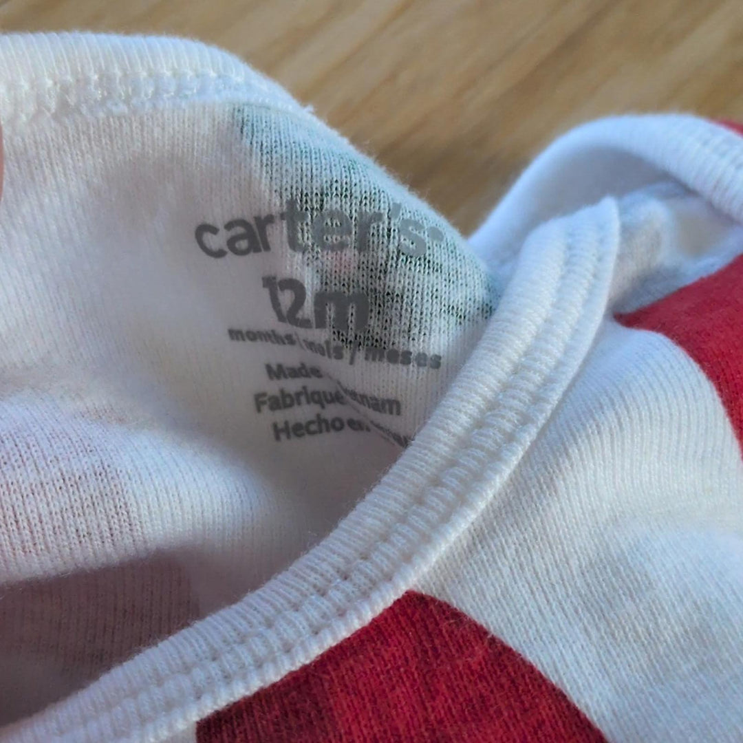 Carter's Santa Hat And Stocking Baby Onesie - 12-18 mo