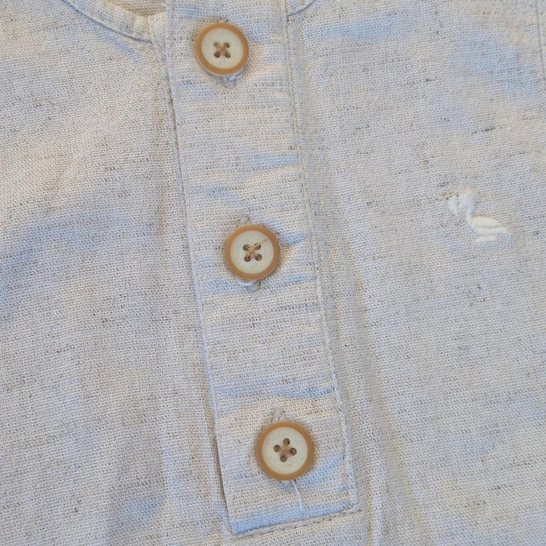 Dudes Linen One Piece Romper - 9-12 Mo