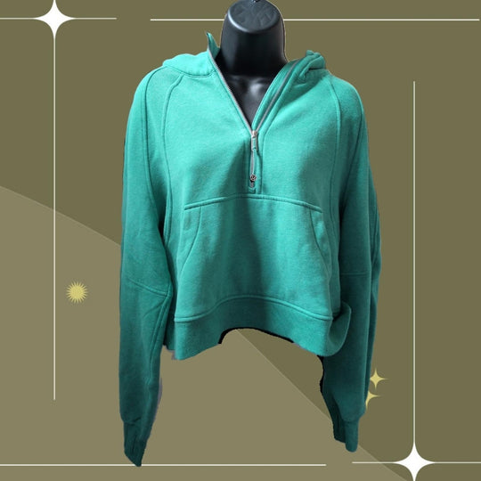 Lululemon Cropped Quarter Zip Scuba Hoodie - Medium