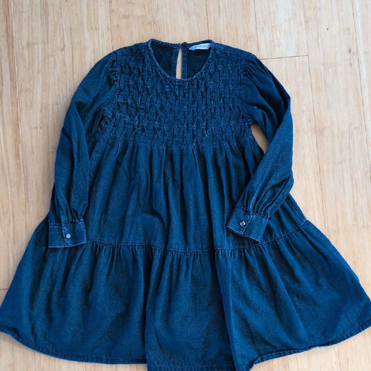 Mayoral Denim Long Sleeve Dress - Girls 6
