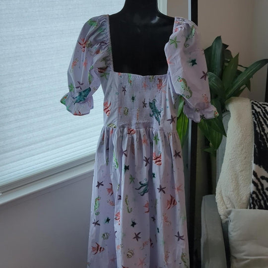 Hill House Ophelia midi sea creatures dress