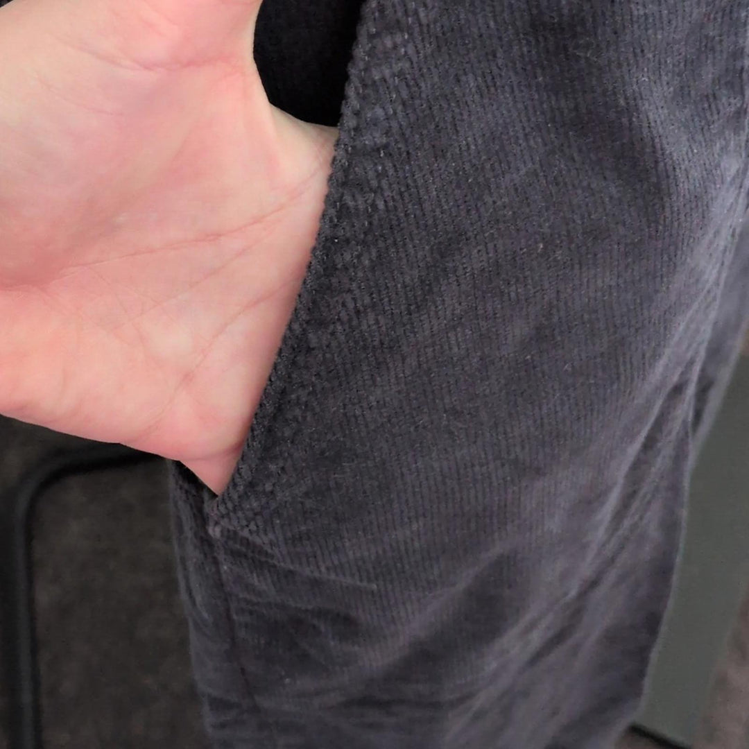 Patagonia Stand Up Cropped Corduroy Overalls In Gray Black -  US 12