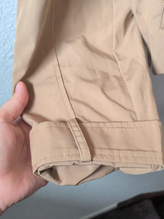 Abercrombie & Fitch tan cropped trench coat  - Large