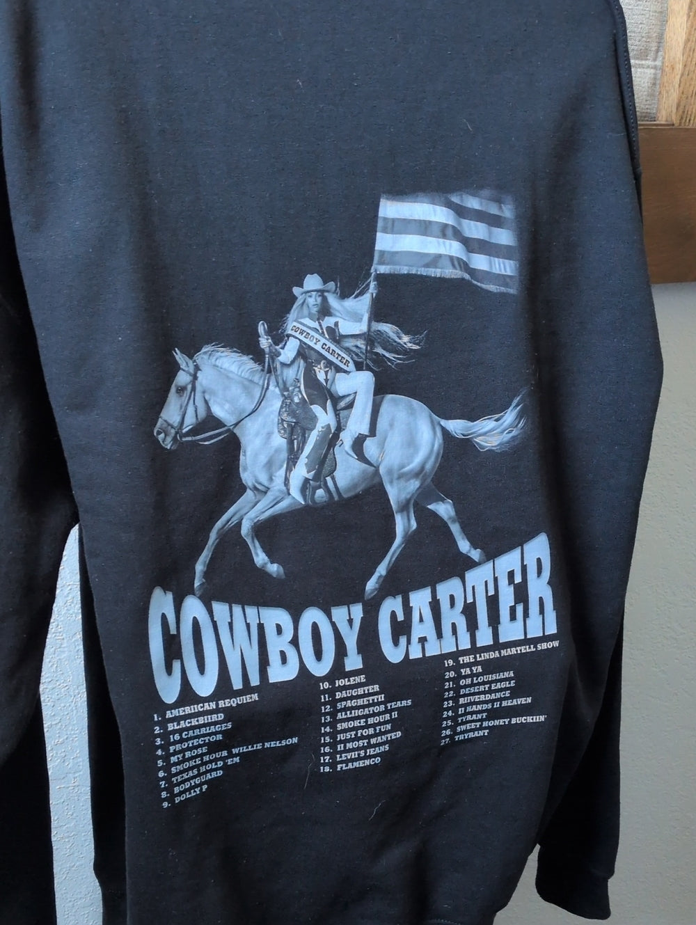 Beyonce Cowboy Carter Album Crew Sweater Size L