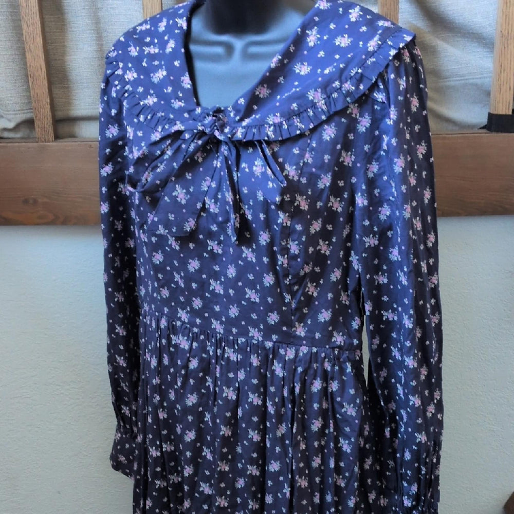 LAURA ASHLEY X JOANIE DYLLIS LINGTON FLORAL PRINT MIDI DRESS - US 8