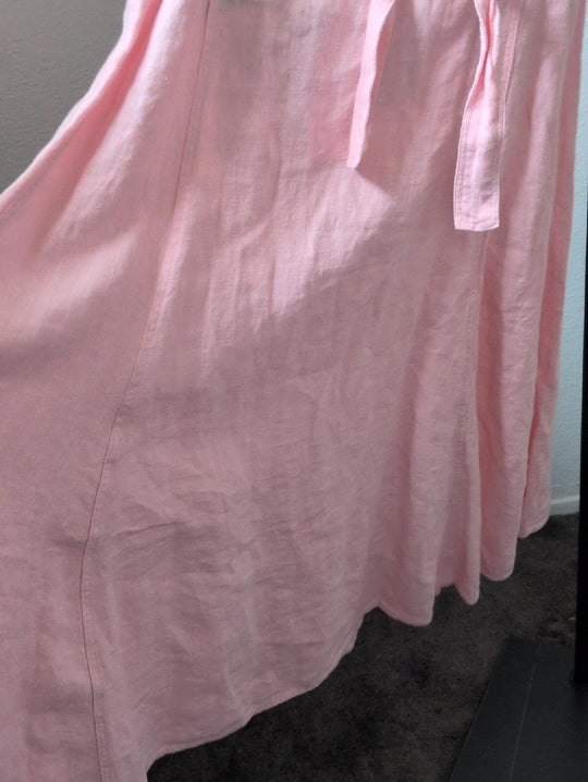 Polo Ralph Lauren Light Pink 100% Linen Midi Dress - US 4