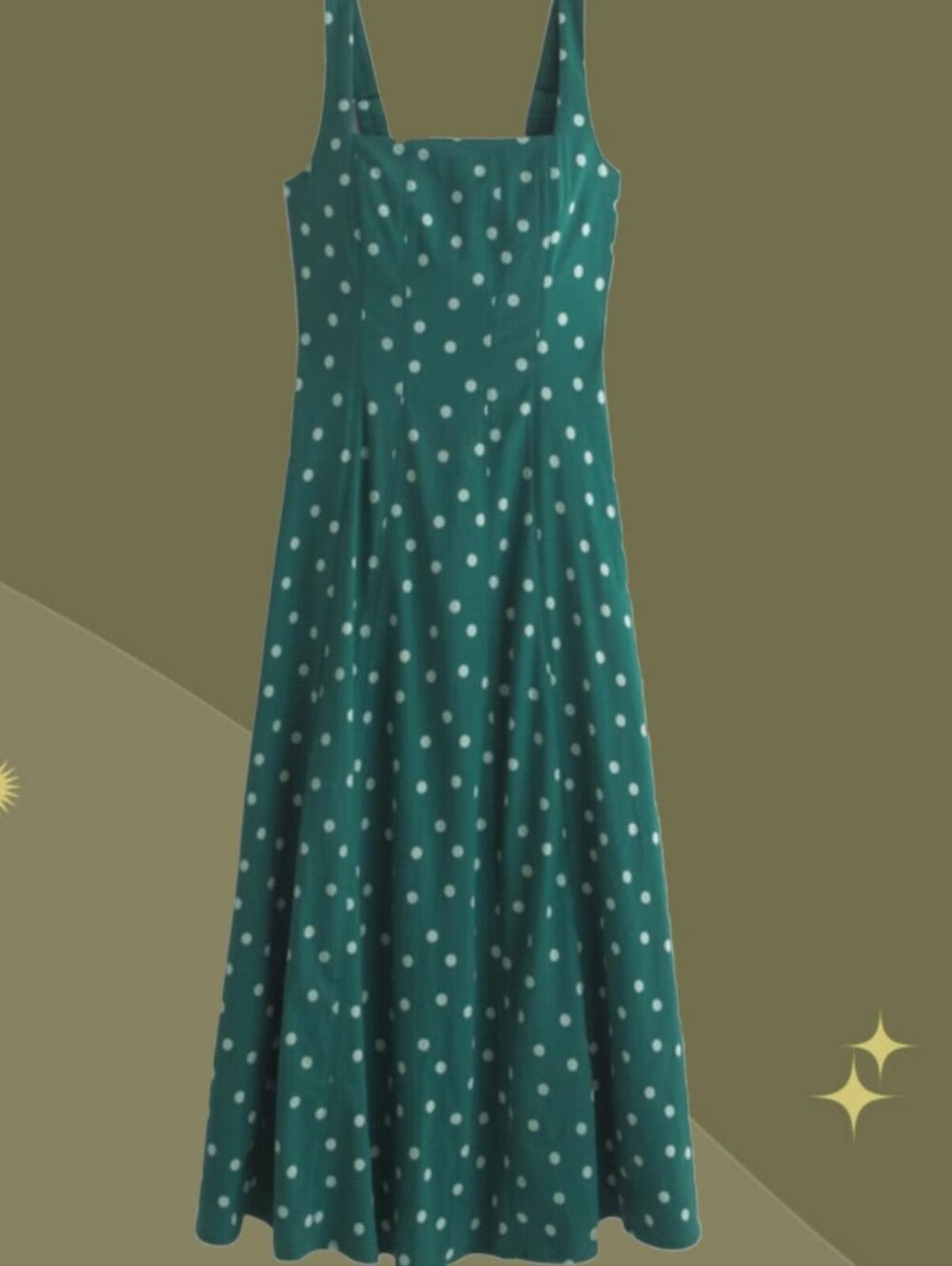 Abercrombie And Fitch Mila Dot Dress In Teal/ Green - XXL