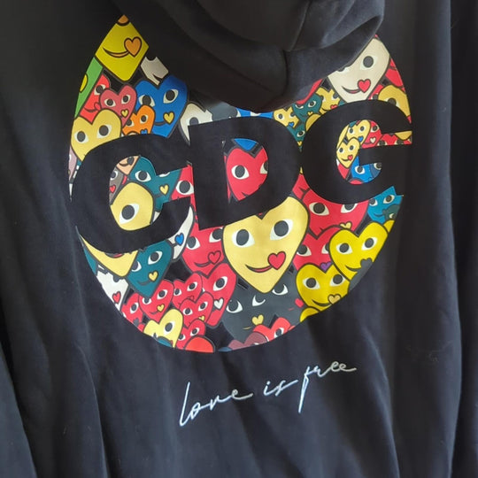 Comme des Garcons play love is free hoodie - Medium