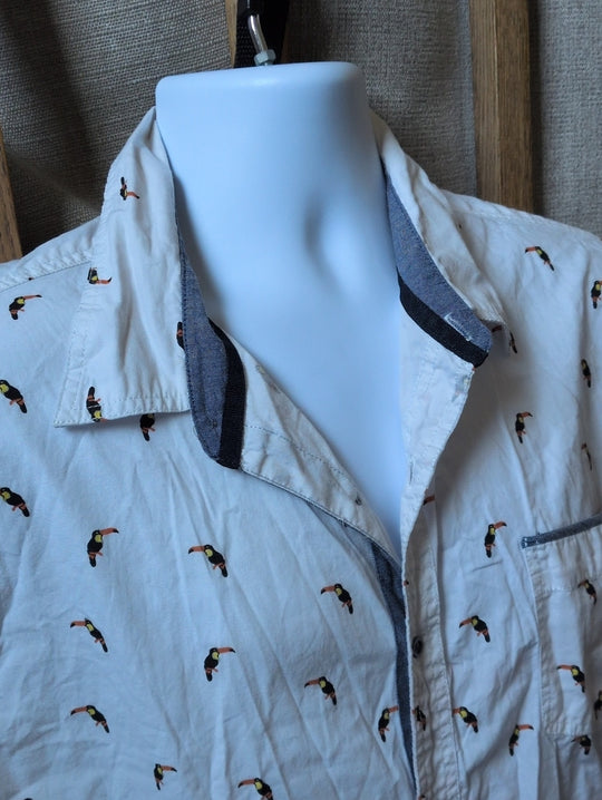 Men's Lee Toucan Short Sleeve Button Down Tee XL