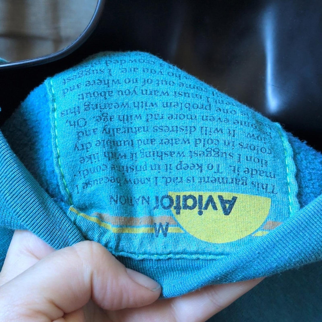 Aviator Nation Teal Venice California Crew Neck