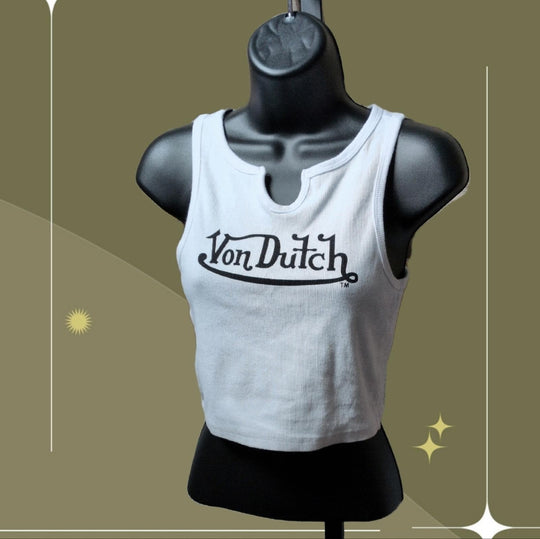 Von Dutch Ribbed Keyhole notch Tank - Small