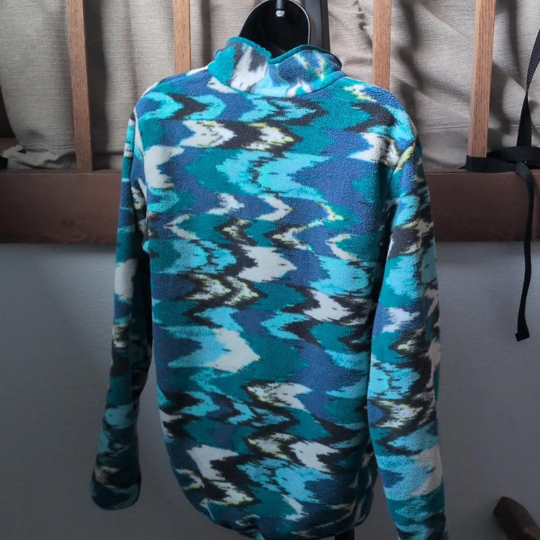Patagonia Synchilla Trout Tales Elwha Blue Sweater- Medium