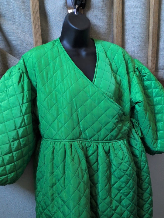Terrell Dominick Quilt Me Baby Long Oversized Dress Quilt Jacket - S