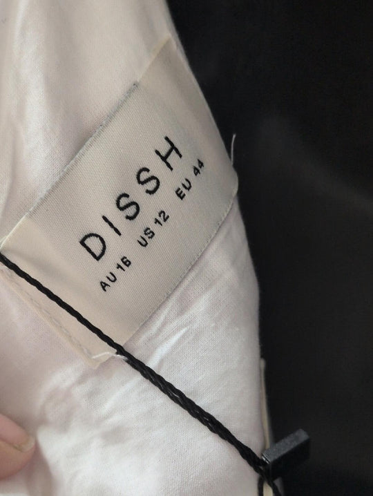 Dissh Lexi Midi Linen Dress In White - US 12