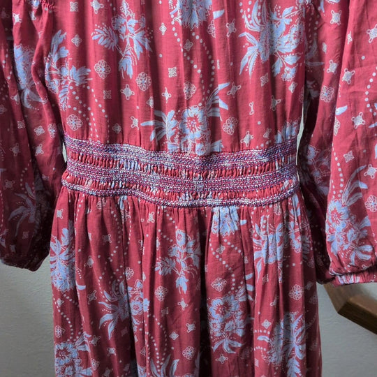 Free People Golden Hour Maxi Dress In Wine Combo - Medium