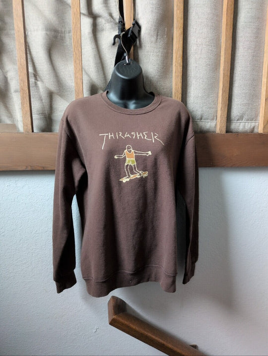 Thrasher Doodle Skateboarder  Crew Sweater Size S