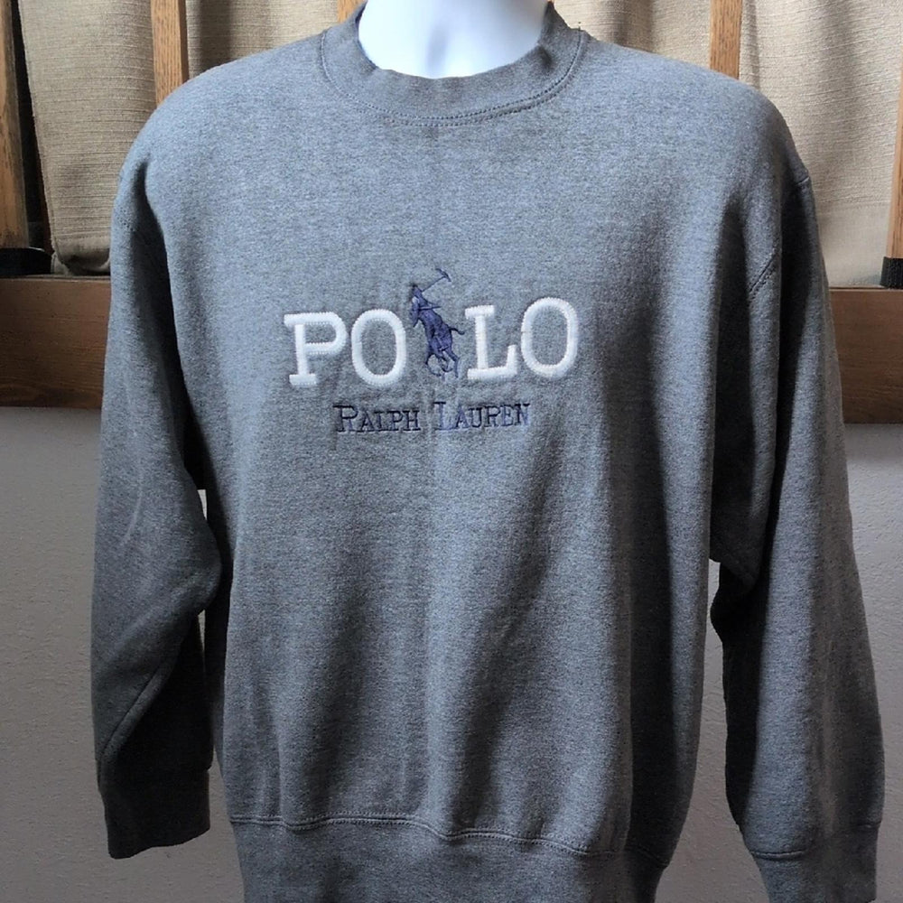Vintage 90s Polo Ralph Lauren Polo Signature Embroidered Sweatshirt - Large