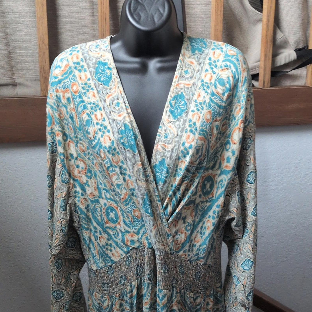 Carole Little 90s Vintage Boho Maxi Dress
