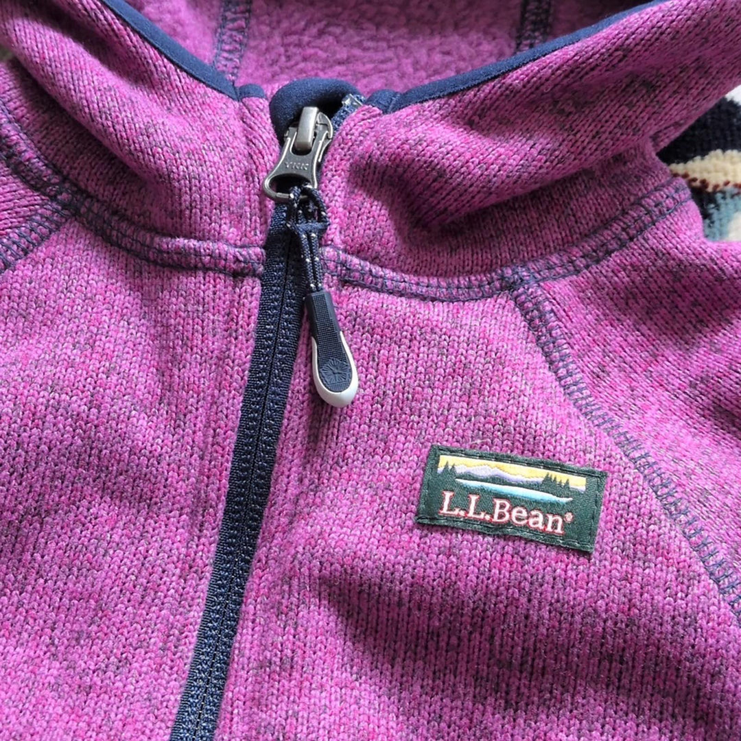 Girls LLBean Zip Up Sweater Jacket