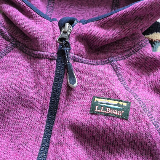 Girls LLBean Zip Up Sweater Jacket