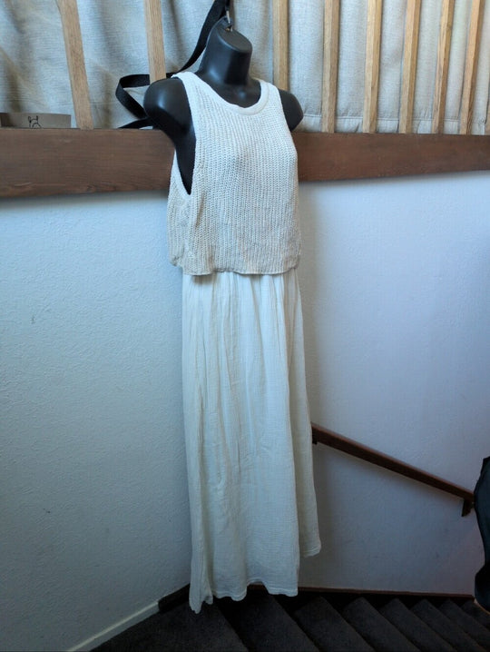Anthropologie Moth Layered Sandstone sweater Maxi Dress size m