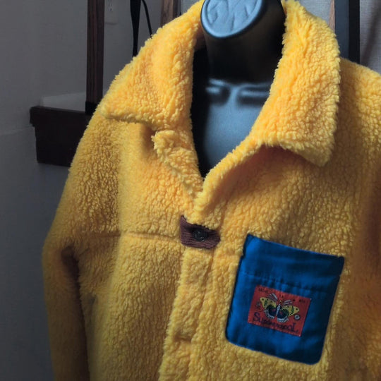 Sundae School Tiger Butterfly Fleece Jacket - Small