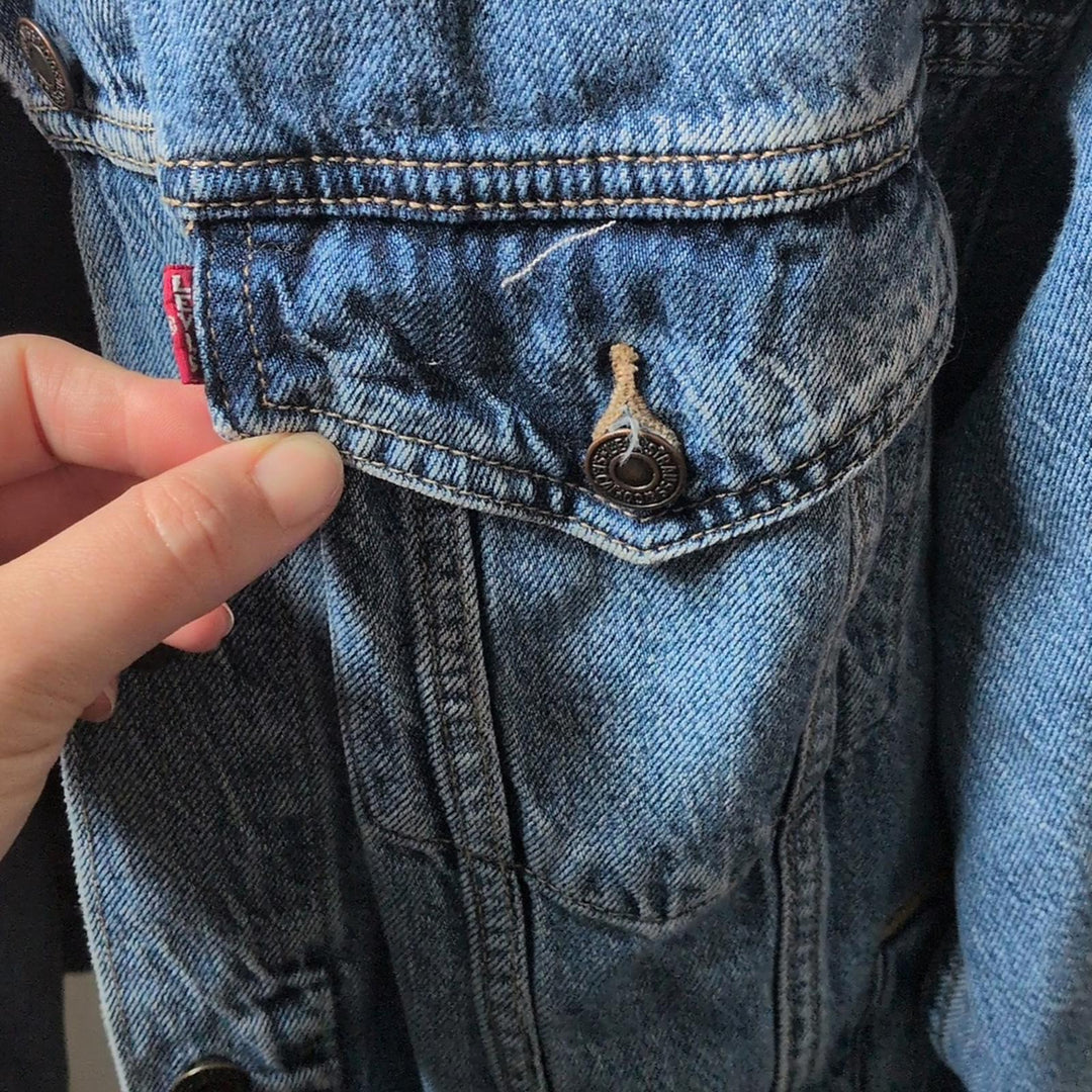 Upcycled By Unpacka Vintage Levis Jean Jacket With Embroidery - Xs/S