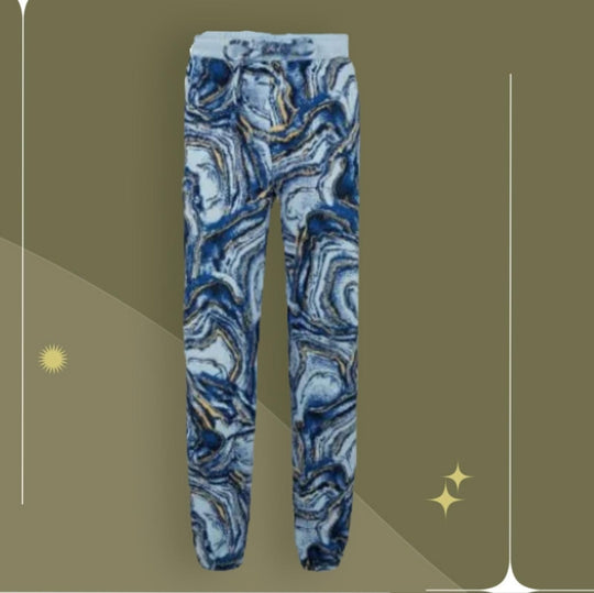 Twenty Montreal Crystal Azurite Hyper Reality Knit Track Pants Atlantic Blue