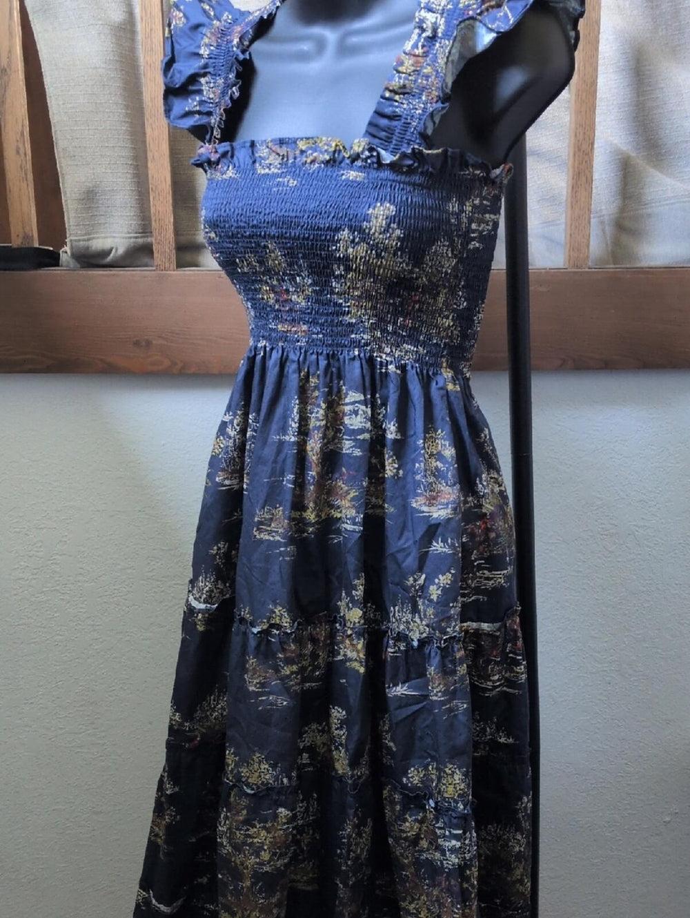 Hill House Home The Ellie Nap Dress in Navy Equestrian Toile - XXS